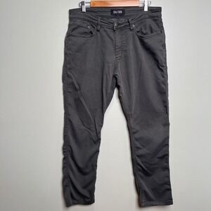 DU/ER N2X Relaxed Fit Pants Mens 34x30 Gray 5-Pocket Stretch Tapered